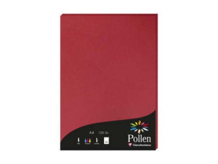 Pollen by Clairefontaine Papier A4, rouge groseille