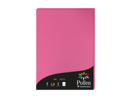 Pollen by Clairefontaine Papier A4, rose fuchsia
