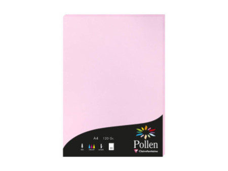 Pollen by Clairefontaine Papier A4, rose dragée