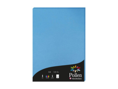 Pollen by Clairefontaine Papier A4, bleu turquoise