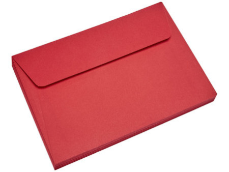 Pollen by Clairefontaine Enveloppes C6, rouge groseille