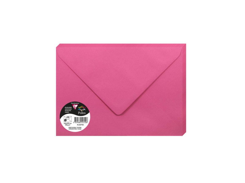 Pollen by Clairefontaine Enveloppes C5, rose fuchsia