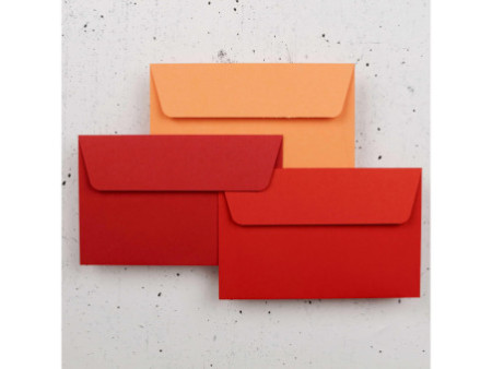 Pollen by Clairefontaine Enveloppes 90 x 140 mm, groseille