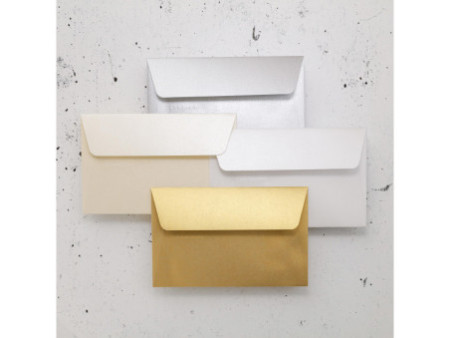 Pollen by Clairefontaine Enveloppes 90 x 140 mm, blanc irisé