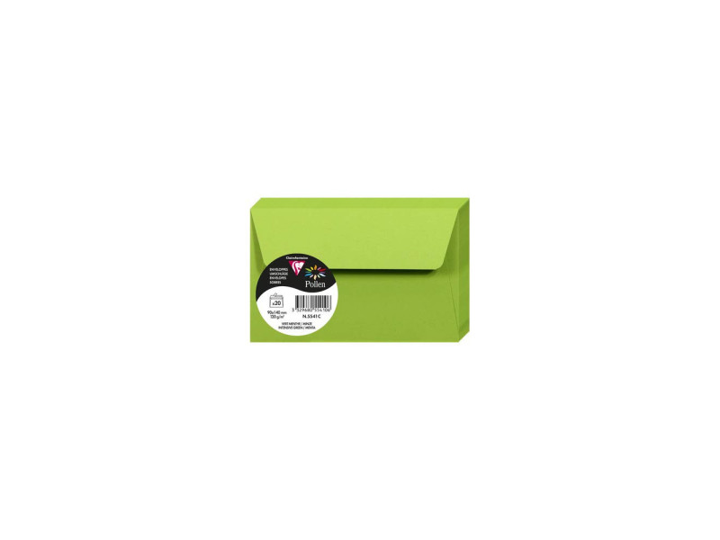 Pollen by Clairefontaine Enveloppes 90 x 140 mm, vert menthe