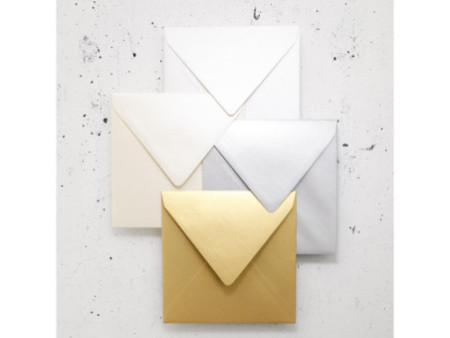 Pollen by Clairefontaine Enveloppes 140 mm, blanc irisé