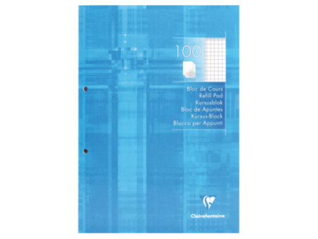Clairefontaine Bloc de cours, A4, quadrillé 5x5, 200 pages