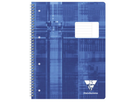 Clairefontaine Cahier spiralé, A4, ligné avec marge