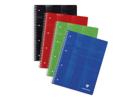 Clairefontaine Cahier spiralé, A4, ligné avec marge,