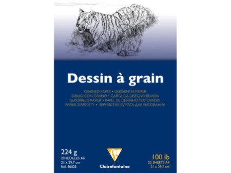 Clairefontaine Bloc papier dessin 'à Grain', A4, 224 g/m2
