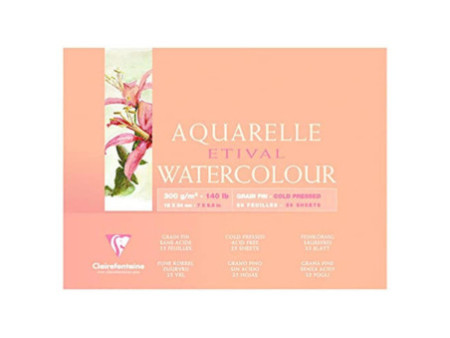 Clairefontaine Bloc artiste Aquarelle ETIVAL, 180 x 240 mm