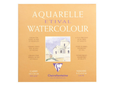 Clairefontaine Bloc artiste Aquarelle ETIVAL, 240 x 240 mm