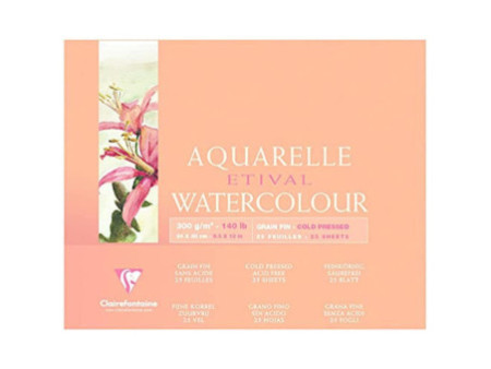 Clairefontaine Bloc artiste Aquarelle ETIVAL, 240 x 300 mm