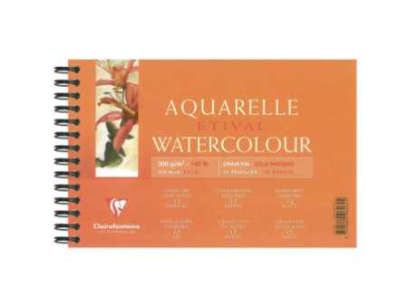 Clairefontaine Bloc artiste Aquarelle ETIVAL, 120 x 180 mm