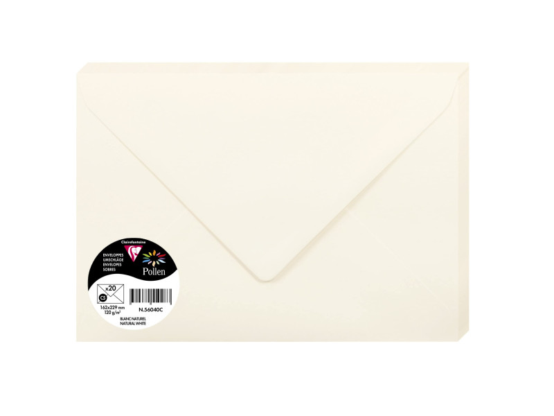 Pollen by Clairefontaine Enveloppes C5, blanc naturel