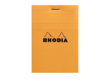 RHODIA Bloc agrafé No. 11, format A7, quadrillé 5x5, orange