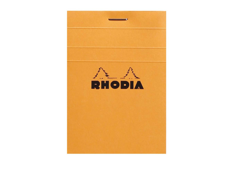 RHODIA Bloc agrafé No. 11, format A7, quadrillé 5x5, orange