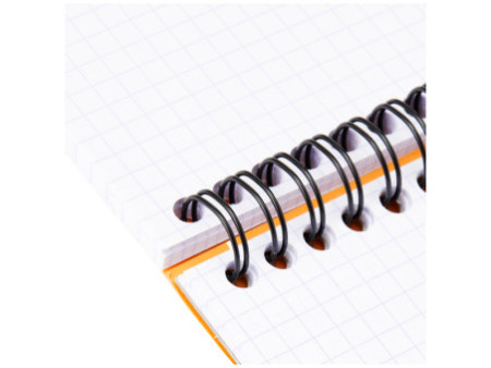 RHODIA Bloc spiralé No. 11, format A7, quadrillé 5x5, orange