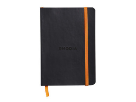 RHODIA Carnet souple RHODIARAMA, A6, ligné, noir