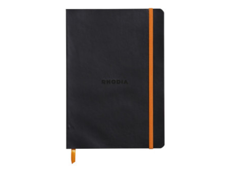 RHODIA Carnet souple RHODIARAMA, A5, ligné, noir