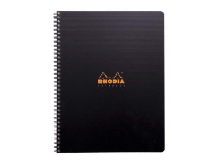 RHODIA Cahier à spirale 'Note Book', A4+, quadrillé 5x5,noir
