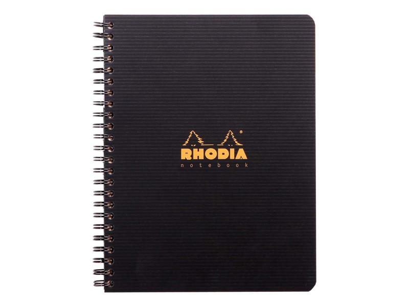 RHODIA Cahier à spirale 'Note Book', A5, ligné, noir