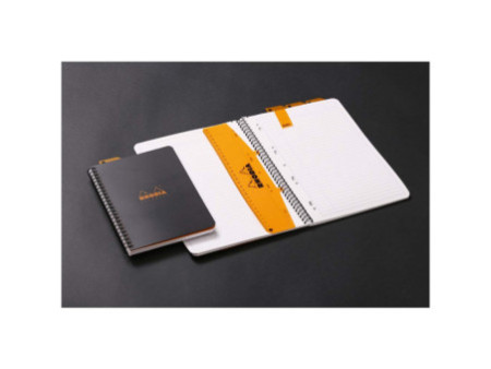 RHODIA Cahier à spirale 'Note Book', A5, ligné, noir