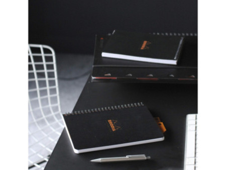 RHODIA Cahier à spirale 'Note Book', A5, ligné, noir