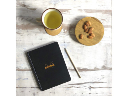 RHODIA Cahier à spirale 'Note Book', A5, ligné, noir