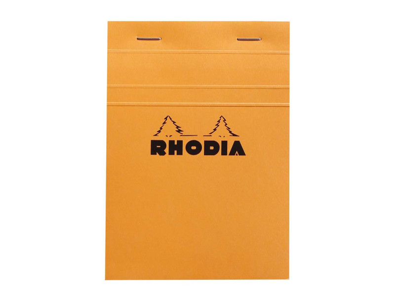 RHODIA Bloc agrafé No. 13, format A6, quadrillé 5x5, orange