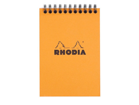 RHODIA Bloc spiralé No. 13, format A6, quadrillé 5x5, orange
