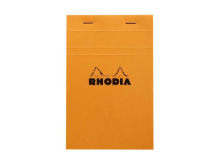 RHODIA Bloc agrafé No.14, 110 x 170 mm, quadrillé 5x5 orange