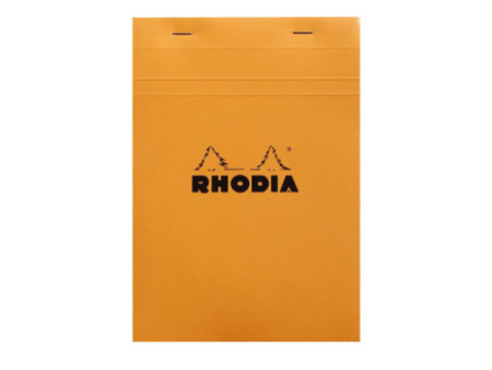 RHODIA Bloc agrafé No. 16, format A5, quadrillé 5x5, orange