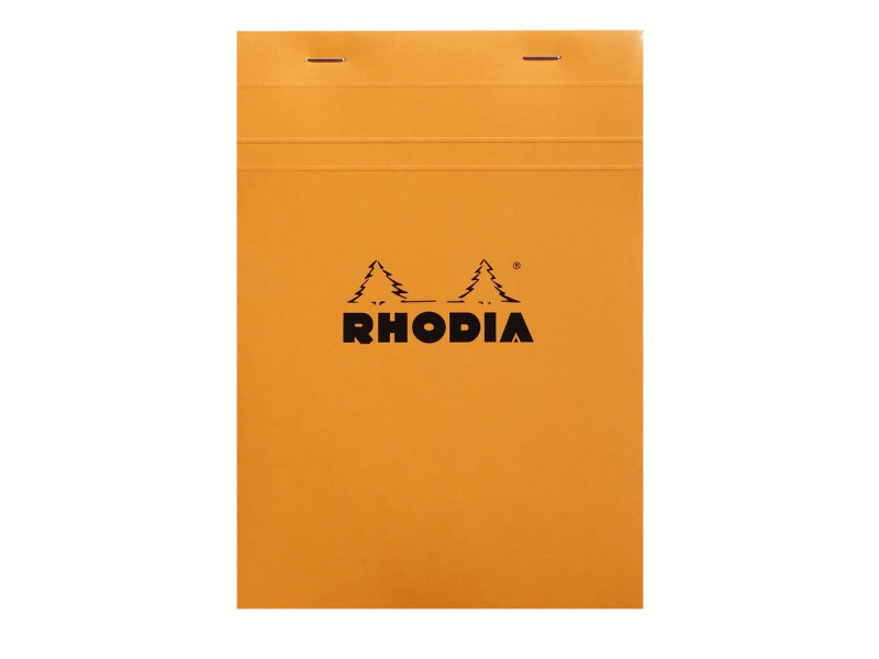 RHODIA Bloc agrafé No. 16, format A5, quadrillé 5x5, orange