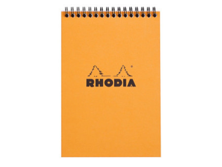 RHODIA Bloc spiralé No. 16, format A5, quadrillé 5x5, orange