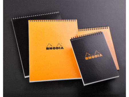 RHODIA Bloc spiralé No. 16, format A5, quadrillé 5x5, orange