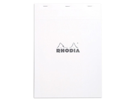 RHODIA Bloc agrafé No. 18, format A4, quadrillé 5x5, blanc