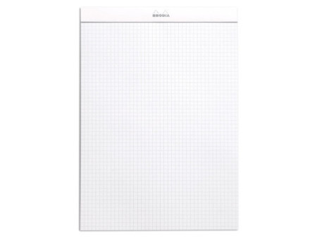 RHODIA Bloc agrafé No. 18, format A4, quadrillé 5x5, blanc