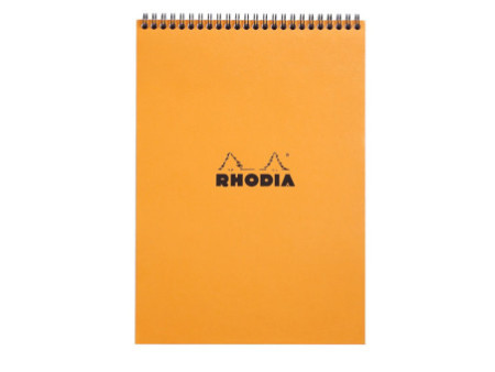 RHODIA Bloc spiralé No. 18, format A4, quadrillé 5x5, orange