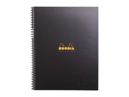 RHODIA Cahier à spirale 'Note Book', format A4+, ligné, noir