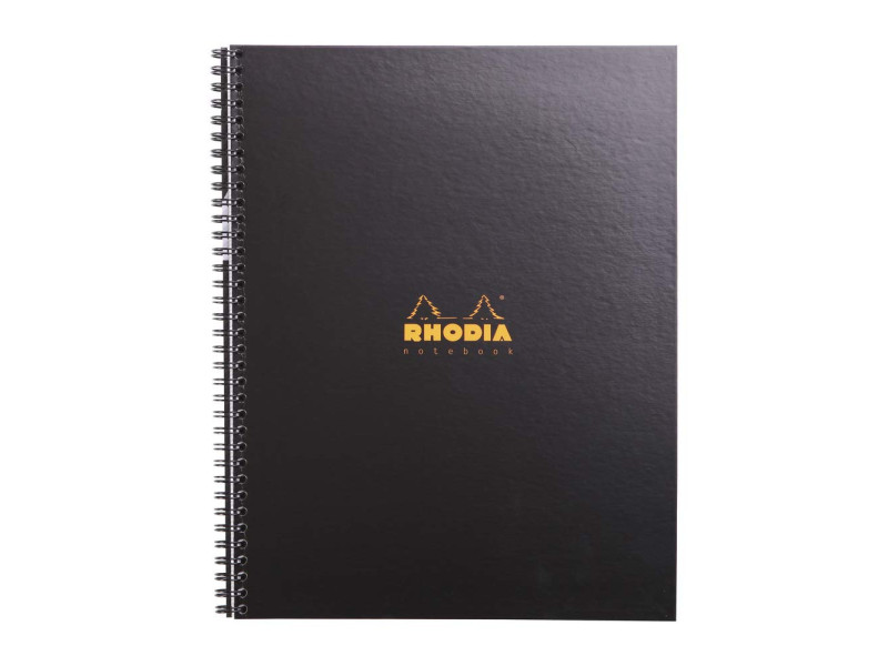 RHODIA Cahier à spirale 'Note Book', format A4+, ligné, noir