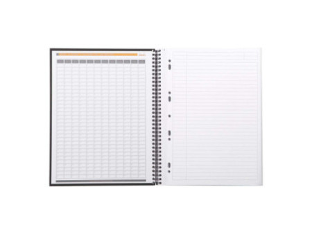 RHODIA Cahier à spirale 'Note Book', format A4+, ligné, noir