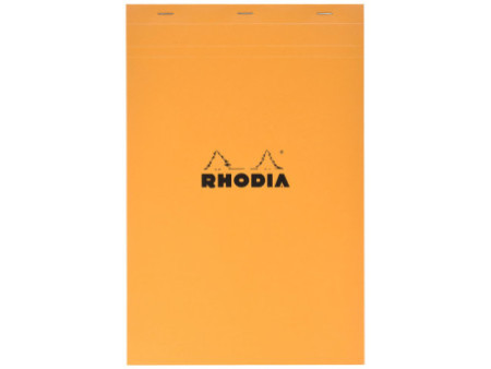 RHODIA Bloc agrafé No. 19, format A4+, quadrillé 5x5, orange