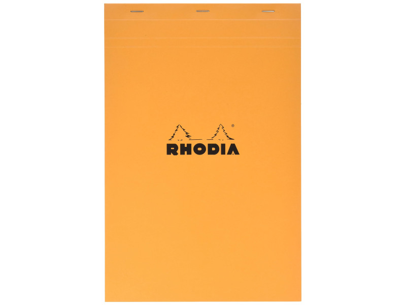 RHODIA Bloc agrafé No. 19, format A4+, quadrillé 5x5, orange
