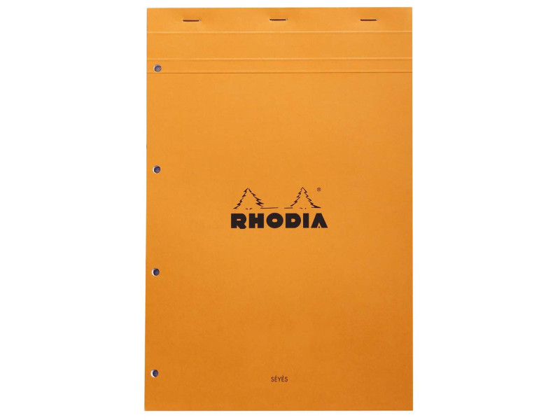RHODIA Bloc agrafé No. 20, format A4+, Seyès, orange
