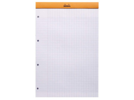 RHODIA Bloc agrafé No. 20, format A4+, Seyès, orange