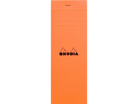 RHODIA Bloc agrafé No. 8, 74 x 210 mm, quadrillé 5x5, orange