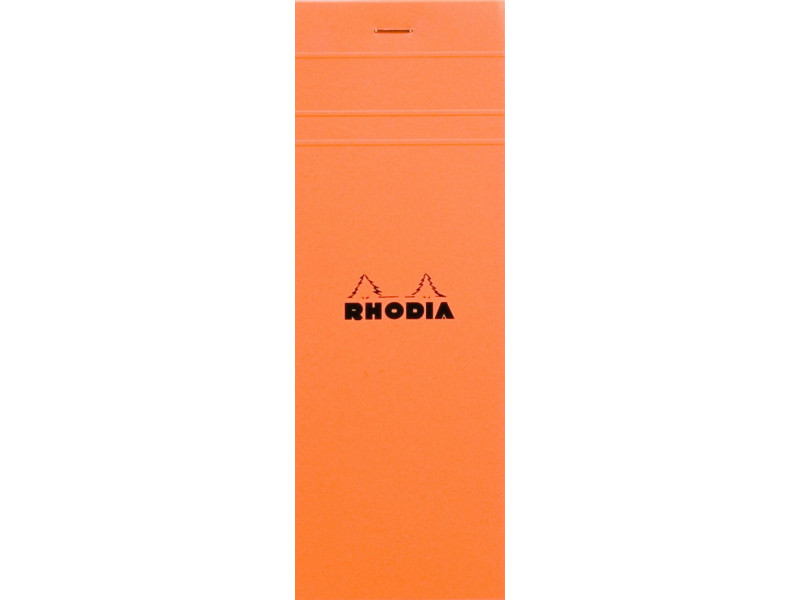 RHODIA Bloc agrafé No. 8, 74 x 210 mm, quadrillé 5x5, orange
