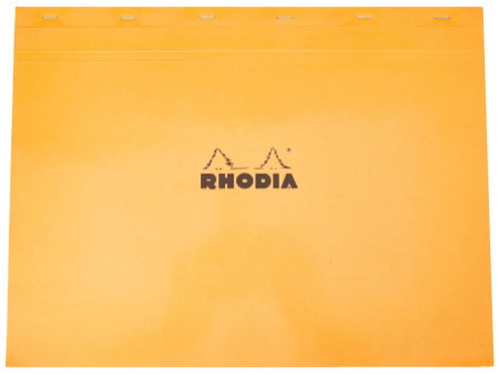 RHODIA Bloc agrafé No. 38, format A3+, quadrillé 5x5, orange