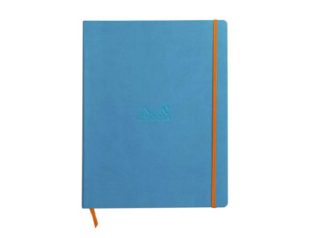 RHODIA Carnet de notes RHODIARAMA, A4+, ligné, turquoise